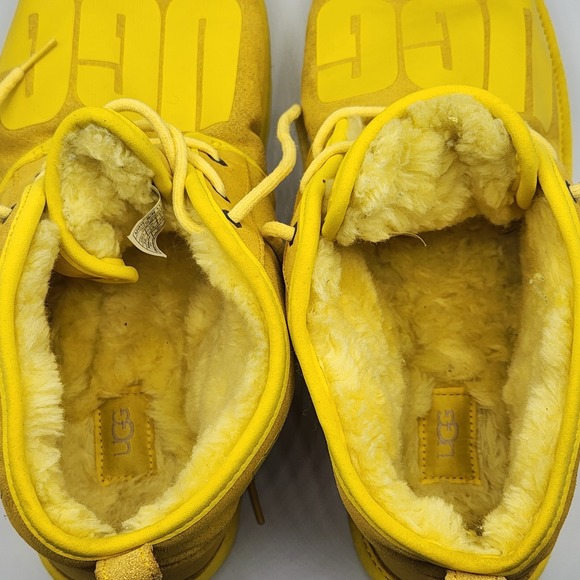 UGG Neumel Graphic Boots Mens‎ 15 Yellow Suede Logo Chukka 1134853 Rare main image 6